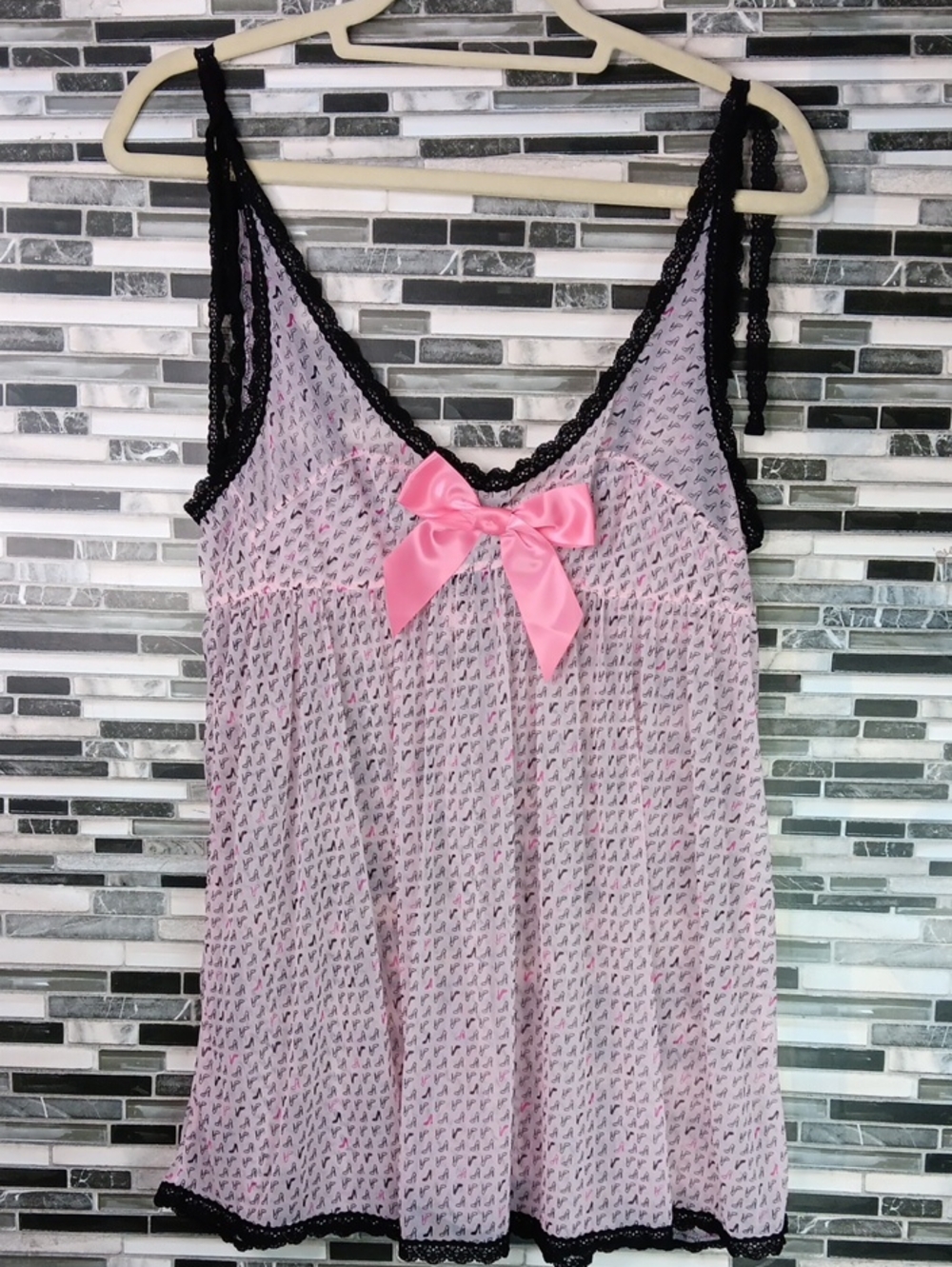 VS Sexy Little Things M/M Sheer Camisole Pin Up Y2k